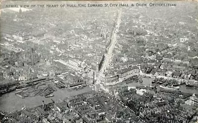 Printed Aerial View Postcard Of Hull East Yorkshire By Photochrom • £6.50