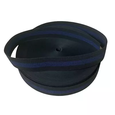 £20.99 • Buy 15 METRES - WIDE 70mm UPHOLSTERY Webbing BLACK ELASTIC Chair Seat Sofa 15m