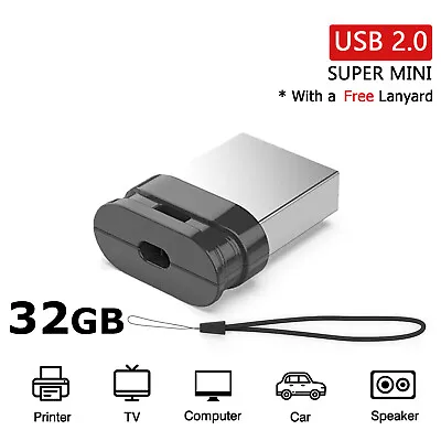 32GB Mini Black USB Flash Drive 32GB Pendrive Super Tiny Flash USB Memory Stick • $6.29