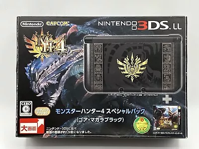 Nintendo 3DS XL Monster Hunter 4 Goa Magara Black W/Outer Box Japanese Ver 4331 • $139.90