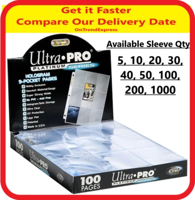 $449.90 • Buy Ultra Pro Platinum 9 Pocket Card Sleeves Pages Trading Cards Pokemon Mtg Afl 