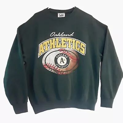 Vintage Oakland Athletics A's Sweatshirt Men's XL 90s LEE SPORT NUTMEG MLB USA • $37.99