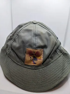 Vintage 1960's Fishing Hat Khaki Size 7 3/8 • $16.50