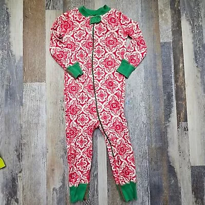 CHRISTMAS Hanna Andersson Fair Isle Pajamas 18-24 Months 80cm Red Green • $25