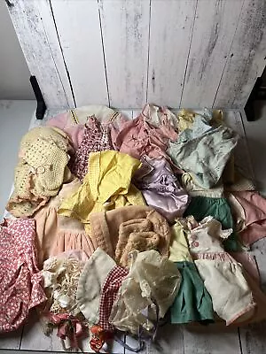 Antique Doll Clothes Ca. 1950 To 1970s. Some Hand Made Bonnets Tiny Tears Mixed • $32.76