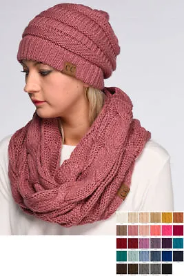 C.C Women's Fashion Knitted Weaved Infinity Loop Scarf • $19.99