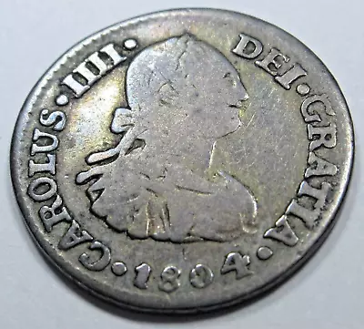 1804 Mexico Silver 1/2 Reales Genuine Antique 1800s Spanish Colonial Pirate Coin • $62.95