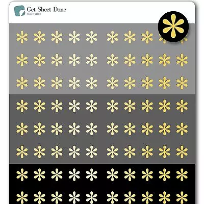 Gold Foiled Asterisk Dot Planner Stickers / 100 Mini Dots (1/3 ) / Productivi... • $5.29