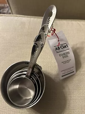 All-Clad Stainless-Steel Measuring Cups Set - 1/4 1/3 1/2 1 Cup - New W/Tags • $29.99