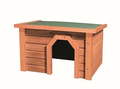 Trixie Natural Pine Wooden House For Small Animals With Roof 40 X 28 Cm Brown • £23.32