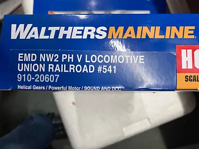 Ho Scale Walthers Mainline Nw-2       Union Railroad      Dcc With Sound!! # 541 • $189