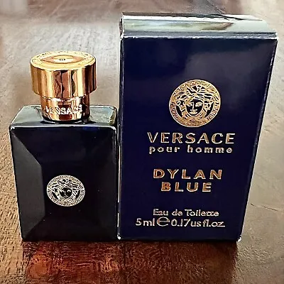 VERSACE Pour Homme Dylan Blue EDT Men's Cologne 0.17 Oz / 5ml Miniature Bottle • $11.50