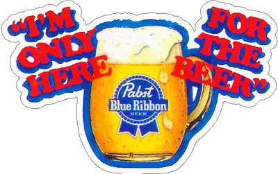 Pabst Blue Ribbon Mug Vinyl Sticker (a1012) • $5.25