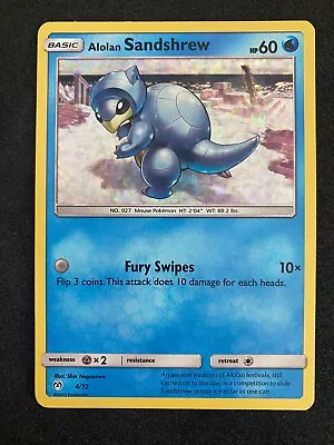 Pokemon Alolan Sandshrew 4/12 McDonald's 2019 Holo NM • $7.19