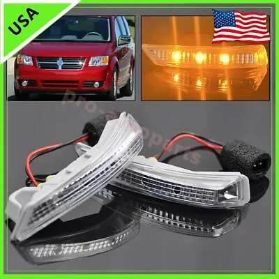 Pair For Grand Caravan Town&Country Side Mirror LED Turn Signal Light Left&Right • $14.99