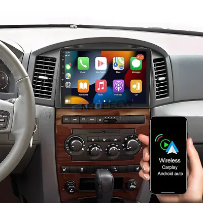2+32GB Android 13 Carplay Car GPS Stereo Radio For 2005-2007 Jeep Grand Cherokee • $165.99
