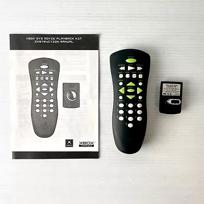 Genuine Microsoft Xbox Original DVD Remote + Sensor & Manual - Tested & Working • $15.88