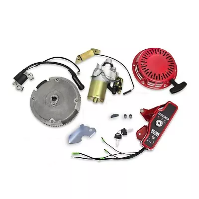 Electric Starter Motor W/recoil Ignition Coil Charging Flywheel Fits Honda Gx160 • $79.99