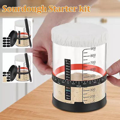 14/15Pcs Sourdough Starter Jar Kit With Scale 1000ml Large Capacity BrDId • $25.31