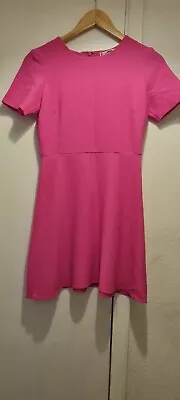 Miss Selfridge Petite - Barbie Hot Pink Size 10 Skater Dress • £0.99