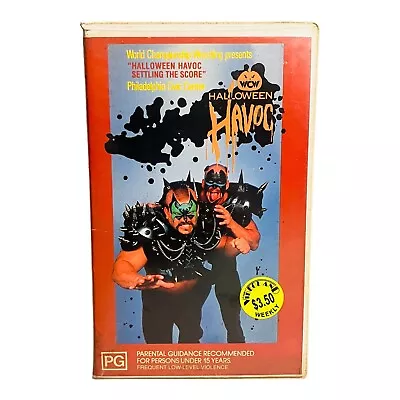 WCW Halloween Havoc 1989 VHS - Ex-Rental Wrestling Videotape - ULTRA RARE COPY • $123.95