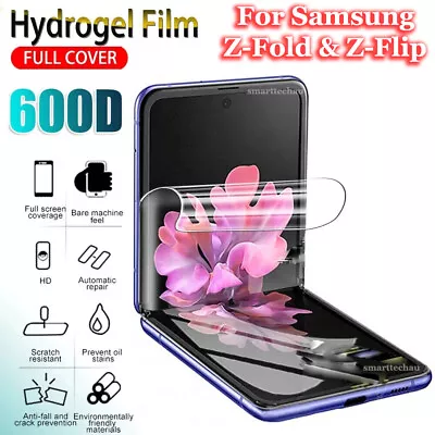 $14.95 • Buy For Samsung Galaxy Z Fold Flip 4 3 2 5G Hydrogel Screen Protector Full Coverage