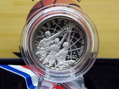 2020  S  Hall Of Fame BASKETBALL Commemorative PROOF Clad Half Dollar Box & COA • $34.99