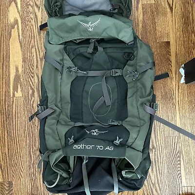 Osprey Aether 70 AG Men's Backpack Green Internal Frame • $260