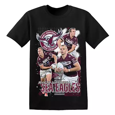 Mens Nrl “manly Sea Eagles” Custom Design  Graphic Print Tee - Sizes S-3xl • $49.95