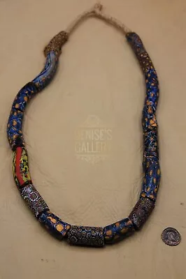 Assorted Antique Millefiori Venetian Glass Trade Bead Strand • $115