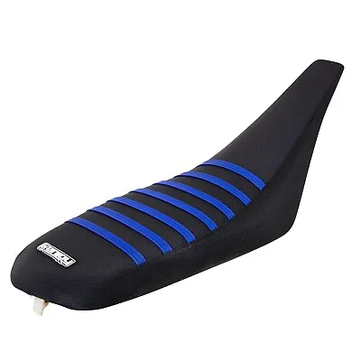 Yamaha YFZ 450 Seat Cover 2004 - 2013  ALL BLACK W/ BLUE RIBS  Gripper #200 • $68.95