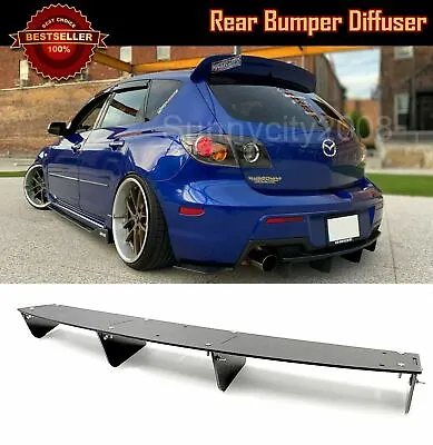 4 Shark Fin Splitter Rear Bumper Diffuser Fin Fit 07-09 Mazda Speed 3 Hatchback • $74.96