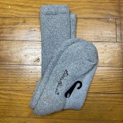 Vintage EDDIE BAUER Socks Gray Mens One Pair Thick Calf Made In USA • $12