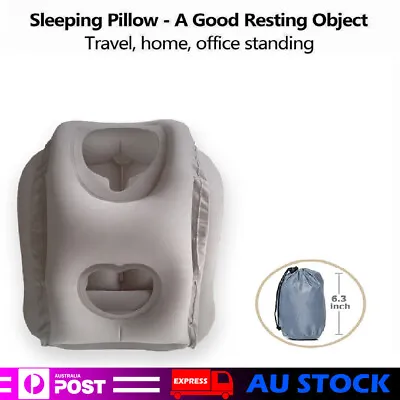 $9.99 • Buy Inflatable Air Cushion Travel Pillow For Airplane Office Neck Chin   Pillow AU