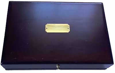 Vintage Reed & Barton Eureka Mahogany Wood  Anti Tarnish Jewelry Box Velvet Line • $39.99