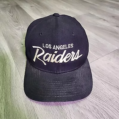 Los Angeles Raiders Sports Specialties VTG Wool Script Snapback Cap MADE IN USA • $600