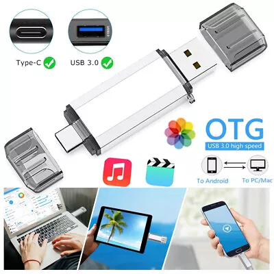 £5.99 • Buy USB 3.0 Type-C 32GB 64GB 128GB Flash Drive Thumb Drive Pen Drive Memory Stick