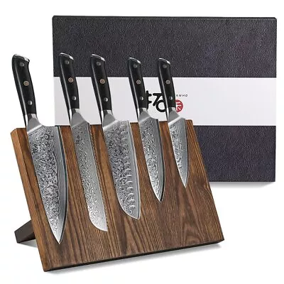 5x Japanese Kitchen Chef Knife Japan VG10 Damascus Steel +Magnetic Knife Block • $269