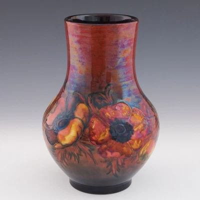 £1225 • Buy Tall William Moorcroft Anemone Flambe Vase C1935