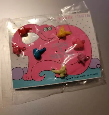 $12.50 • Buy Vintage Childrens Jewelry Rings Kiddie Limits 1993 Plastic Fun Ring Set Dinosaur
