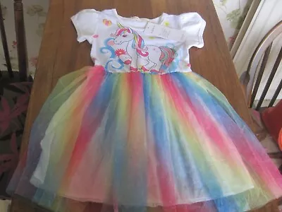 Child's New Unicorn & Rainbow Decorated Party Dress • £8