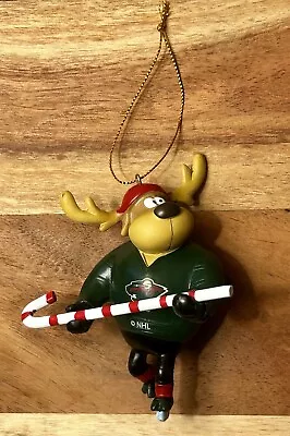 Nhl Minnesota Wild Christmas Ornament~moose~candy Cane • $12