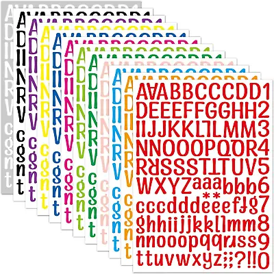 1512 Alphabet Stickers 12 Sheets Alphabet Stickers Vinyl Self-Adhesive Number • $11.36