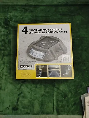 Manor House Solar LED Marker Lights - Set Of 4 New In Box • $54.95