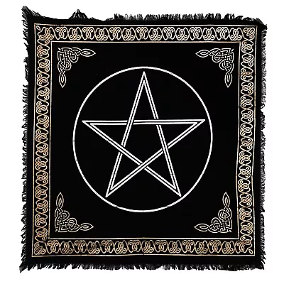 Pentagram Pagan Altar Cloth Tarot Wall Hanging Witchcraft 18x18 Inch Square 010 • £5.98