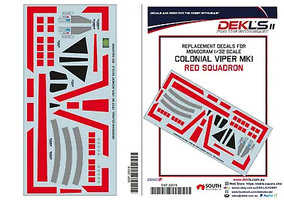 1/32 Colonial Viper Mk I (Monogram Kit)  - Red Squadron - DEKL's II • $8.41