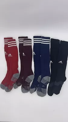 4 Youth Adidas Soccer Copa Zone Climalite White Stripe Socks Size Lg & M • $20