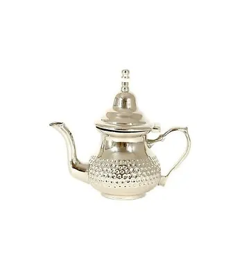 Handmade Small Moroccan Teapot Tea Pot Silver Color • £67.56