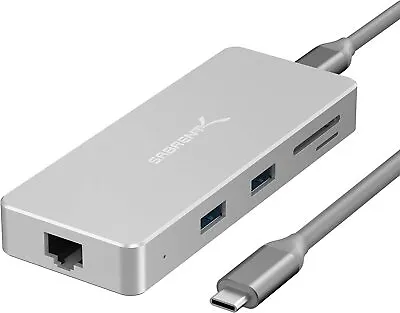 Sabrent 9 In 1 USB-C HUB Win-Mac/Card-Reader/HDMI/4 USB Ports/Ethernet/PD • £58.66