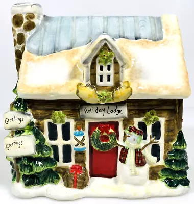 Certified International Susan Winget HOLIDAY LODGE Cookie Jar Winter Christmas • $35.95